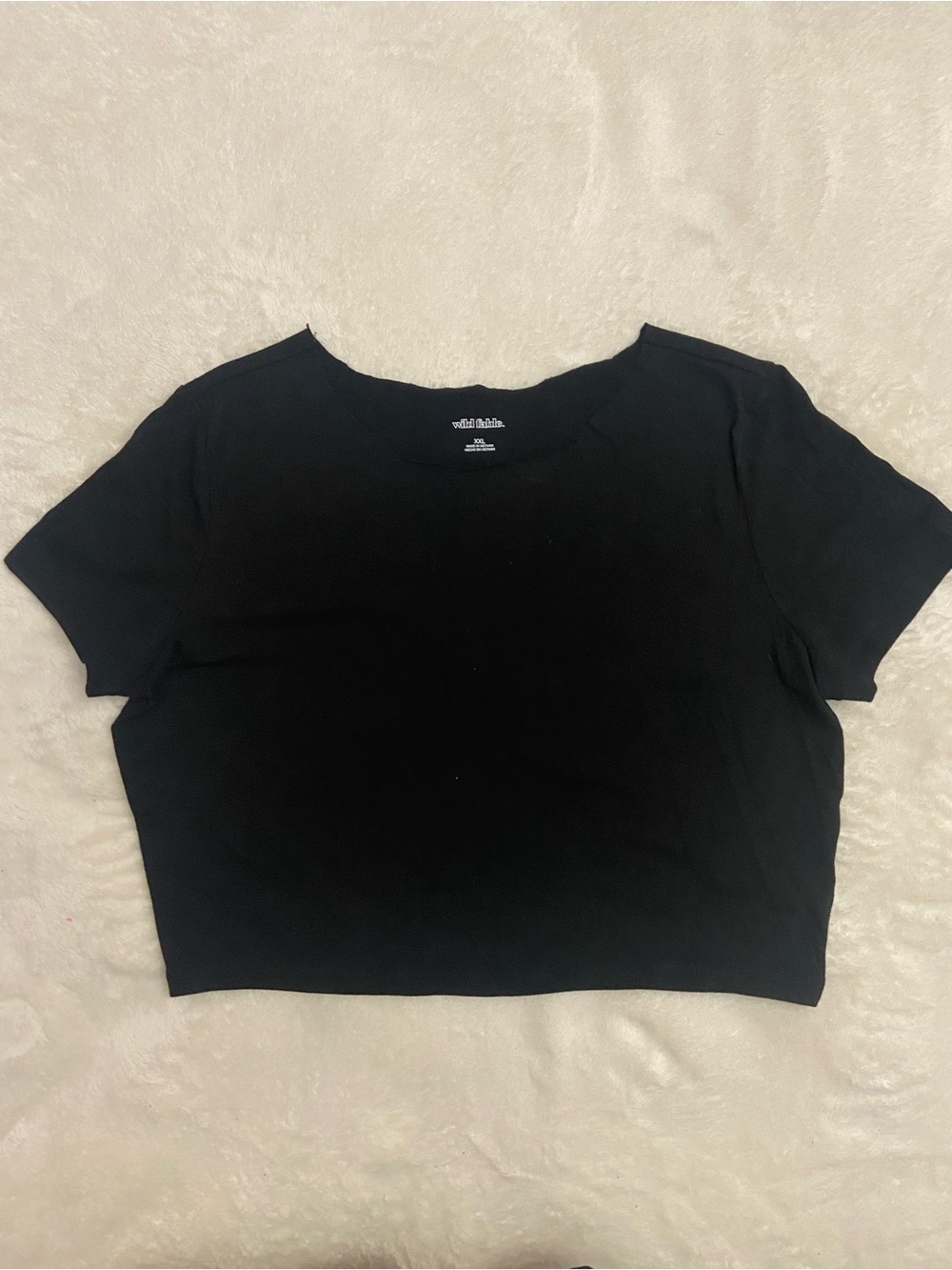 wild fable Black Cropped Crew Tee Juniors XXL